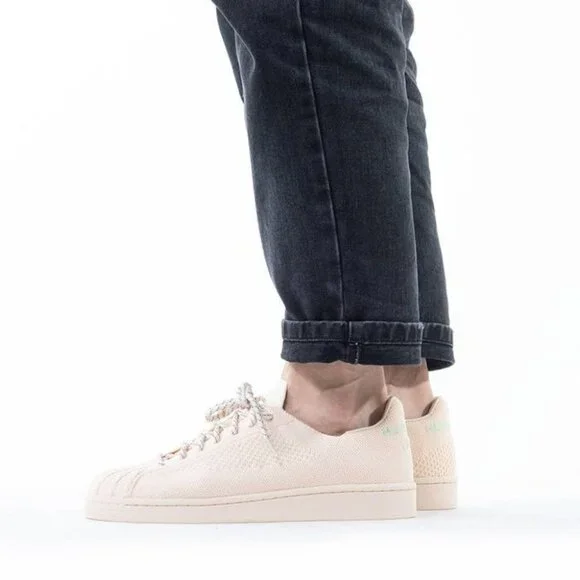 Adidas x Pharrell Williams S42931 Superstar Primeknit Sneaker Shoe Cream - Picture 1 of 5